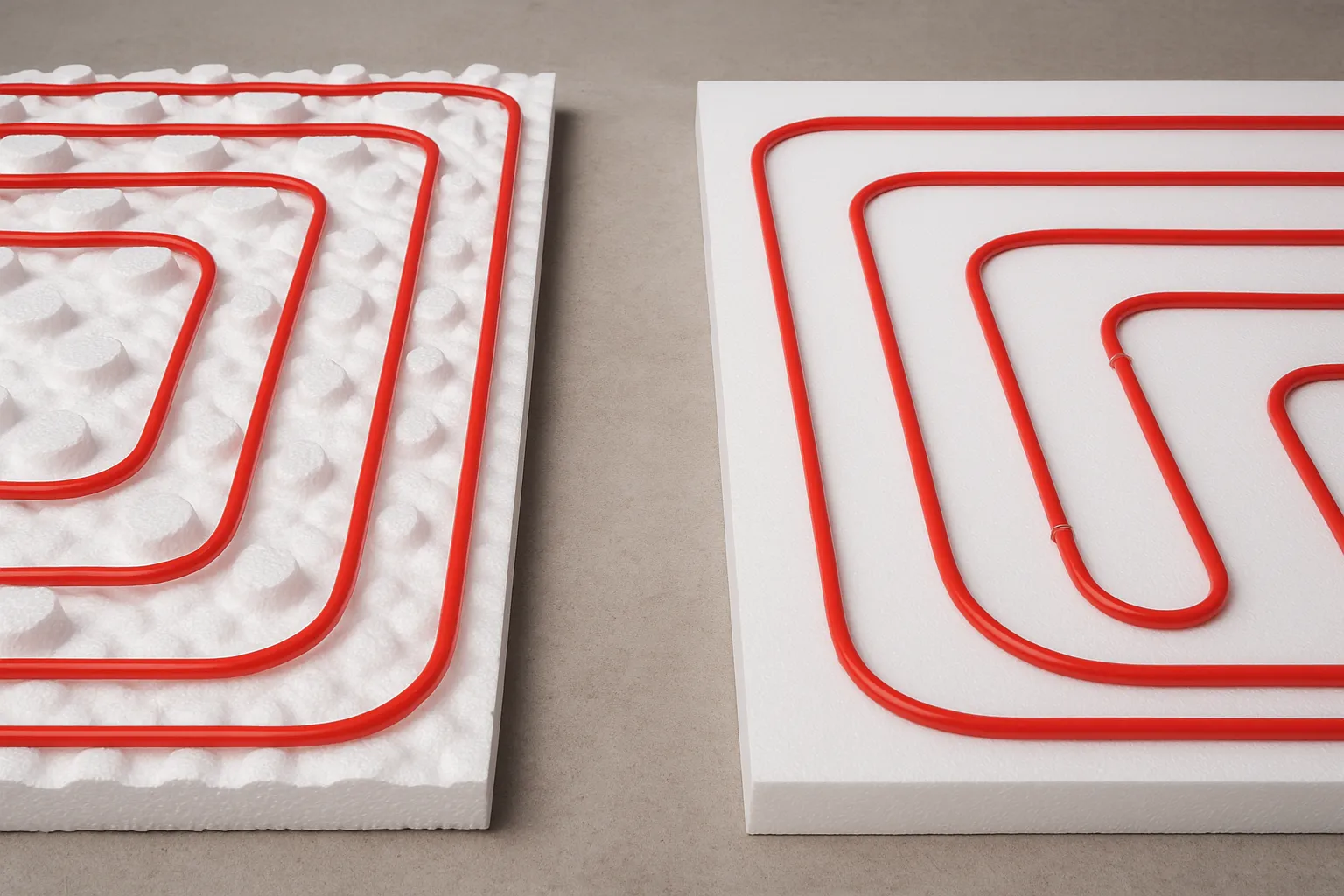 مقایسه یونولیت شانه تخم‌مرغی با فوم‌های معمولی در سیستم گرمایش از کف