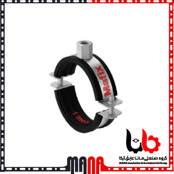 بست لوله عایق صدا و ارتعاش | بست مهره جوشی گالوانیزه