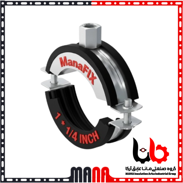 بست لوله عایق صدا و ارتعاش | بست روکشدار تاسیساتی