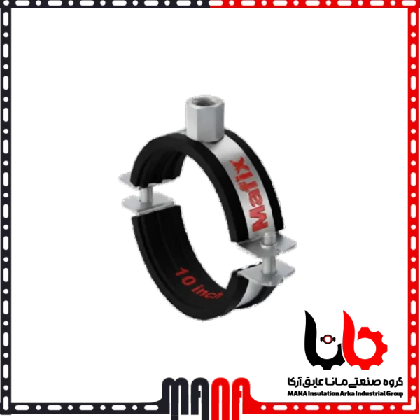 بست لوله عایق صدا و ارتعاش | بست روکشدار تاسیساتی