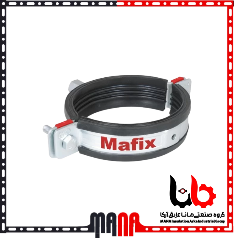 بست لوله عایق صدا و ارتعاش | بست روکش‌دار تاسیساتی