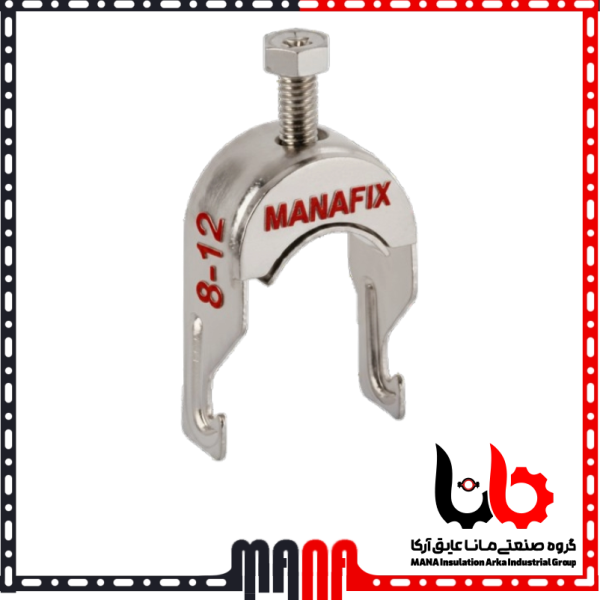 ریل و بست چنگالی گالوانیزه برای نصب لولههای برق و تاسیسات سایز 12-8