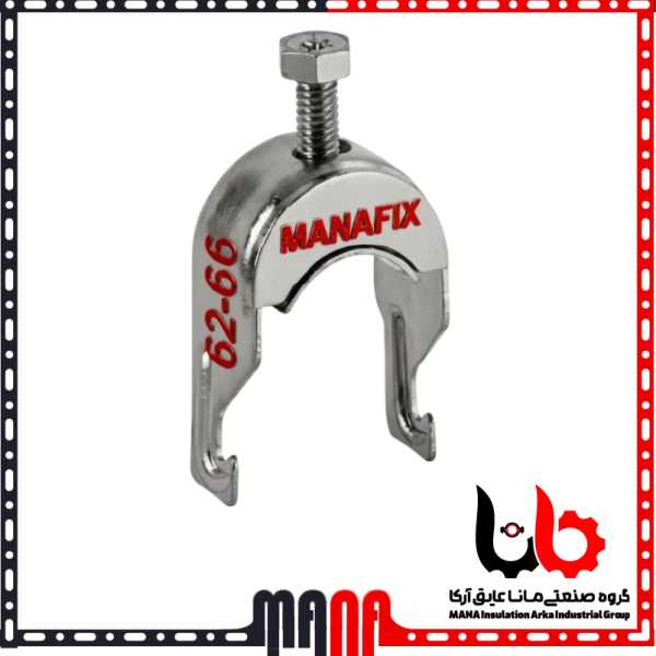 ریل و بست چنگالی گالوانیزه برای نصب لولههای برق و تاسیسات سایز 62-66