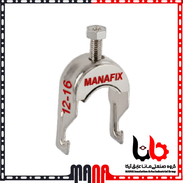 ریل و بست چنگالی گالوانیزه برای نصب لولههای برق و تاسیسات سایز 12-16