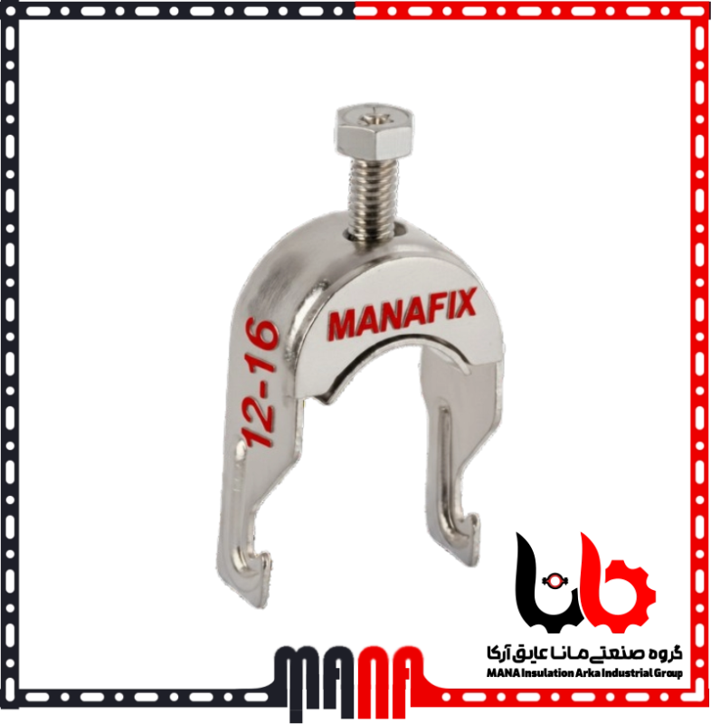 ریل و بست چنگالی گالوانیزه برای نصب لولههای برق و تاسیسات سایز 12-16