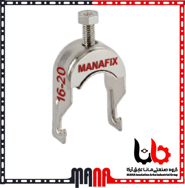 ریل و بست چنگالی گالوانیزه برای نصب لولههای برق و تاسیسات سایز16-20