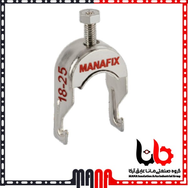 ریل و بست چنگالی گالوانیزه برای نصب لولههای برق و تاسیسات سایز 18-25