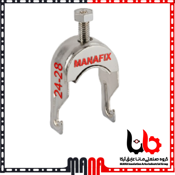 ریل و بست چنگالی گالوانیزه برای نصب لولههای برق و تاسیسات سایز 24-28