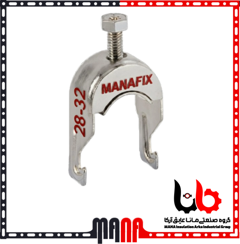 ریل و بست چنگالی گالوانیزه برای نصب لولههای برق و تاسیسات سایز 24-28