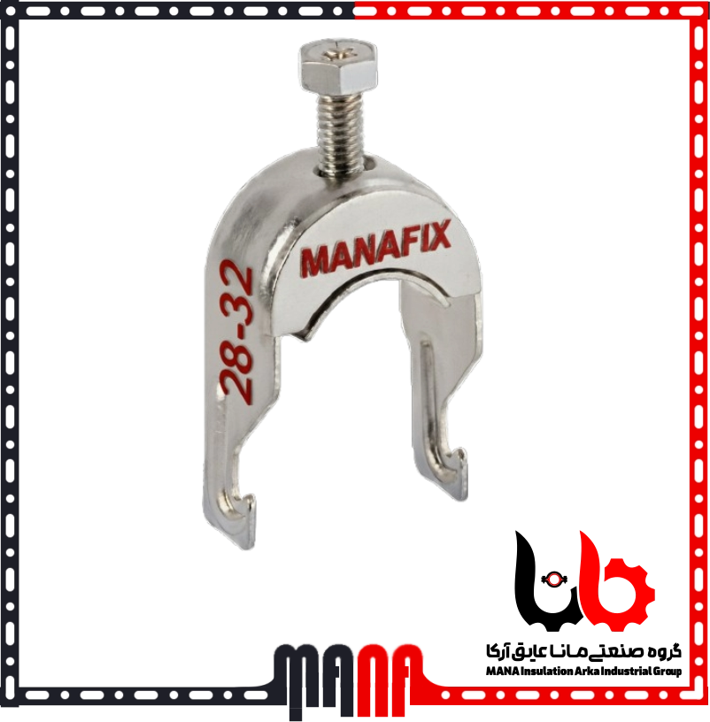 ریل و بست چنگالی گالوانیزه برای نصب لولههای برق و تاسیسات سایز 24-28