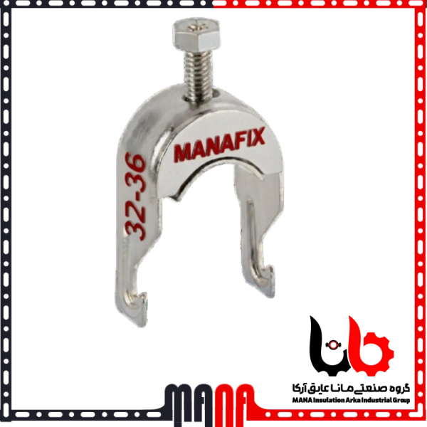 ریل و بست چنگالی گالوانیزه برای نصب لولههای برق و تاسیسات سایز 32-36