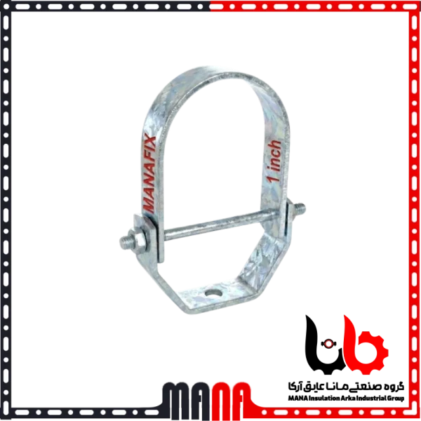 نمای بست رکابی گالوانیزه سایز 2 1/2 اینچ (75 میلیمتر) برند مانافیکس