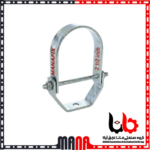 نمای بست رکابی گالوانیزه سایز 2.5 اینچ (75 میلیمتر) برند مانافیکس