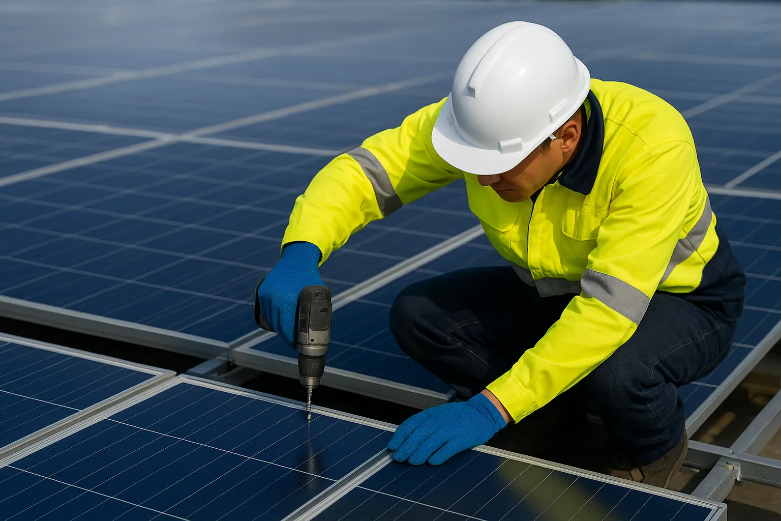 تعمیر و نگهداری صفحات نصب افقی و عمودی پنل خورشیدی