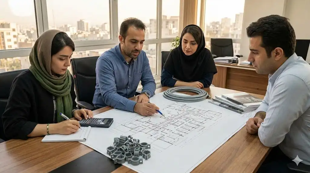 بررسی فنی میزان شکمدادگی لولههای پنج لایه بر روی ساپورتهای عرضی سوپر فیکس U