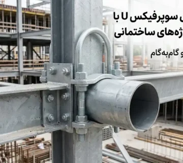 روش اتصال سوپر فیکس U با پیچ و مهره در پروژه‌های ساختمانی