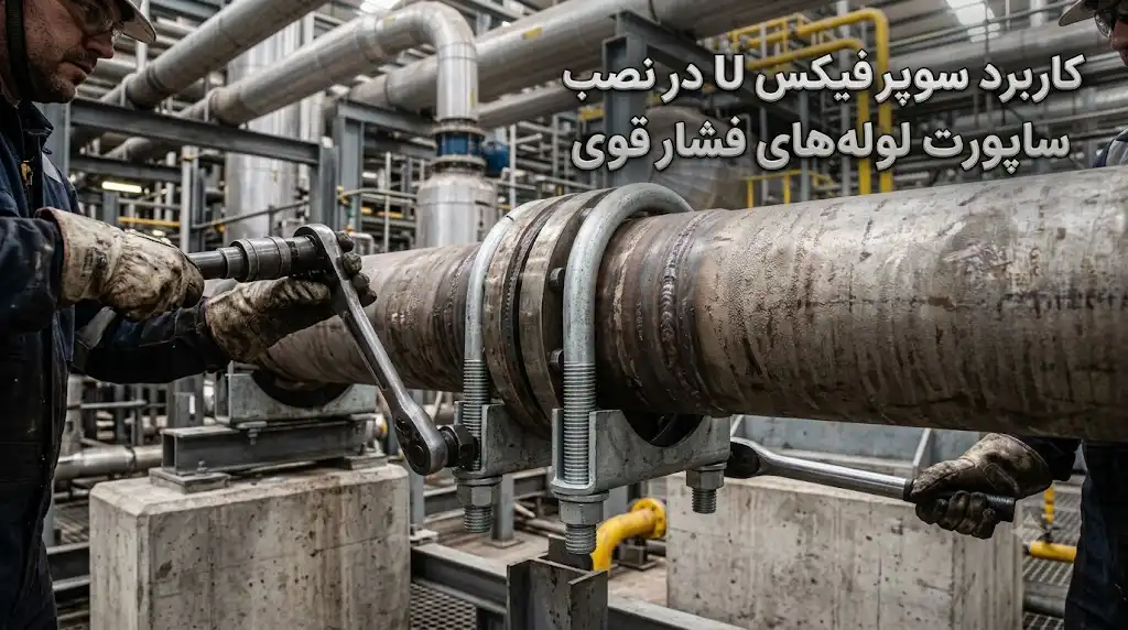 کاربرد سوپر فیکس U در نصب ساپورت لوله‌های فشار قوی؛ راهنمای کامل انتخاب و اجرا
