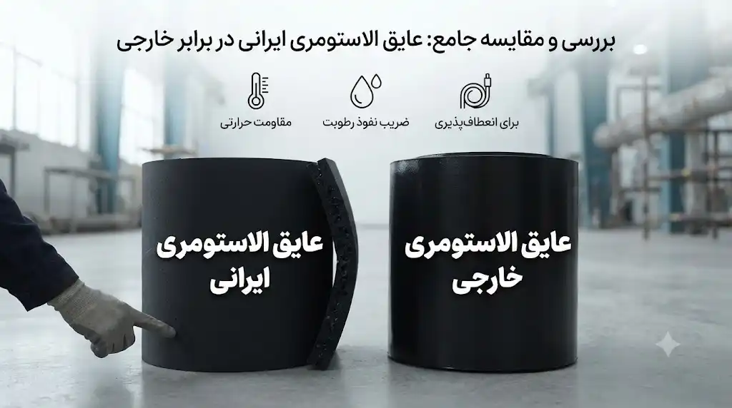 مقایسه عایق الاستومری ایرانی و خارجی؛ کدام گزینه برای پروژه شما بهتر است؟