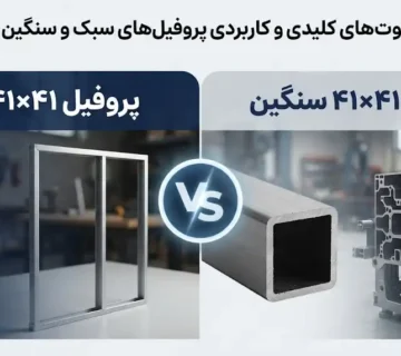 تفاوت پروفیل ۴۱×۴۱ سبک و سنگین در پروژه‌ها |بهترین پروفیل ساپورت